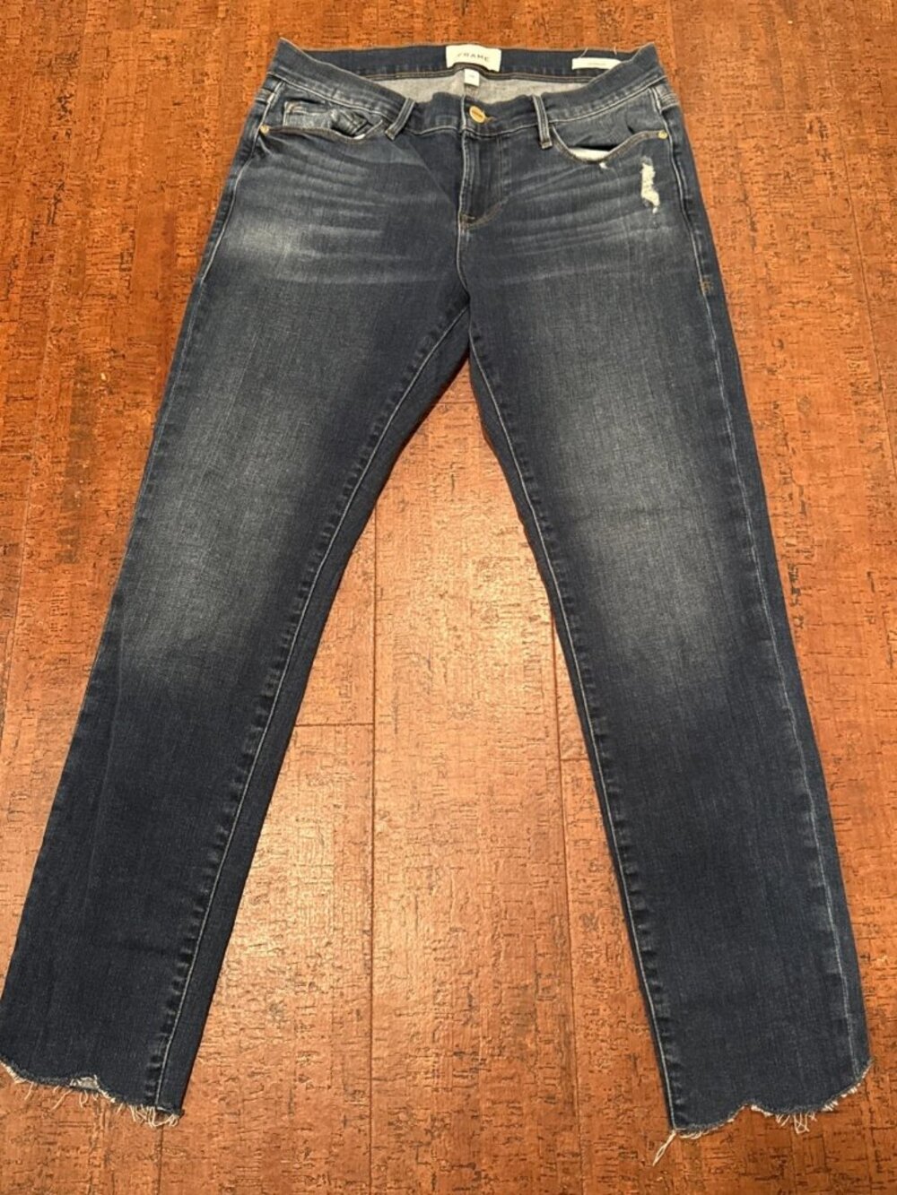 Frame 26 Le Garcon Raw Hem Slim Boyfriend Jeans